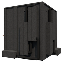 Load image into Gallery viewer, Rear view of the Audiology Ultra sound booth, featuring the Exterior Fan Silencer (EFS) and Ventilation Silencing System (VSS) for quiet airflow in high-isolation environments.
