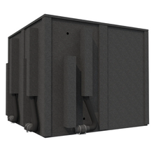 Load image into Gallery viewer, Rear view of the Drum Booth highlighting the integrated ventilation systems designed to provide airflow without compromising isolation.