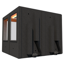 Load image into Gallery viewer, Rear view of the Makerspace Booth showcasing the booth’s single-wall construction and ventilation systems.