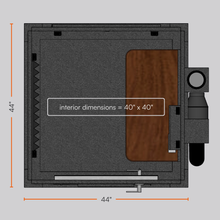 Load image into Gallery viewer, Top-down sectional view of the Office Booth package by WhisperRoom, illustrating the layout and interior workspace within the booth’s compact footprint.