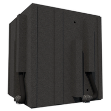 Load image into Gallery viewer, Rear view of the Practice Basic booth, showing the dueling ventilation systems.