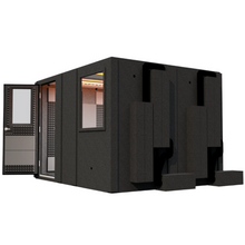 Load image into Gallery viewer, Right side view of the Recording Studio booth with the door open, showcasing the depth of the 8x10 recording booth.