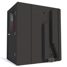 Load image into Gallery viewer, Audiology Basic Package shown with burgundy foam and a door with right hinges from the rear to display ventilation system.