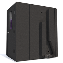 Load image into Gallery viewer, Audiology Basic Package shown with purple foam and a door with right hinges from the rear to display ventilation system.