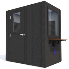 Load image into Gallery viewer, Audiology Basic Package shown angled from the front with left hinge door closed and gray foam.