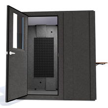 Load image into Gallery viewer, Audiology Basic Package shown from the front with left hinge door open and gray foam.