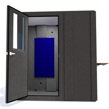 Load image into Gallery viewer, Audiology Basic Package shown from the front with left hinge door open and blue foam
