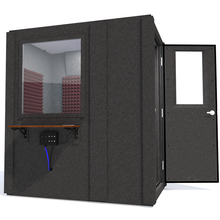 Load image into Gallery viewer, Audiology Basic Package shown from the front with right hinge door open and burgundy foam.
