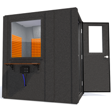 Load image into Gallery viewer, Audiology Basic Package shown from the front with right hinge door open and orange foam.