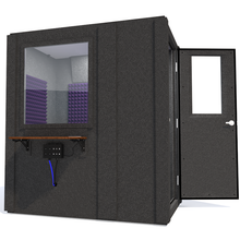 Load image into Gallery viewer, Audiology Basic Package shown from the front with right hinge door open and purple foam.