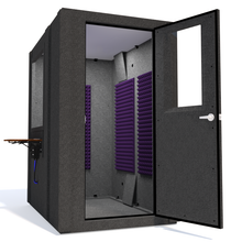 Load image into Gallery viewer, Audiology Basic Package shown from the side with right hinge door open and purple foam.