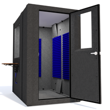 Load image into Gallery viewer, Audiology Basic Package shown from the side with right hinge door open and blue foam.