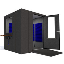 Load image into Gallery viewer, Audiology Deluxe Package shown from the front with right hinge door open and blue foam.