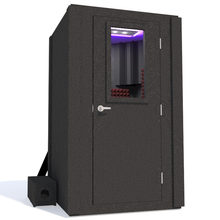 Load image into Gallery viewer, Voice Over Basic Package shown from the front with the door closed on right hinges and burgundy foam