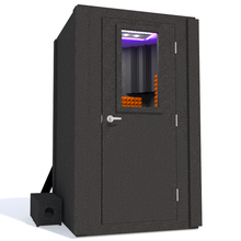 Load image into Gallery viewer, Voice Over Basic Package shown from the front with the door closed and orange foam