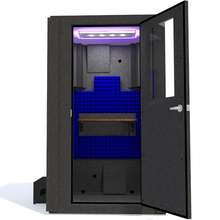 Load image into Gallery viewer, Voice Over Basic Package shown from the front with door open and blue foam