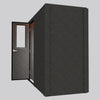 WhisperRoom MDL 4284 S single-wall sound booth shown from a side angle with the door open.