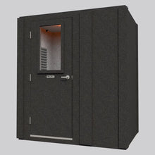 Load image into Gallery viewer, WhisperRoom MDL 4872 S single-wall sound isolation booth shown from the exterior with a front door window and interior acoustic treatment visible.
