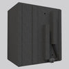 Rear view of the WhisperRoom MDL 4872 S single-wall sound booth showing the integrated ventilation system and external airflow components.