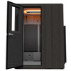 WhisperRoom MDL 6060 S single-wall sound booth shown from the front with the door open, revealing the interior acoustic treatment and lighting.