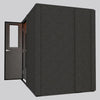 Side view of the WhisperRoom MDL 6084 S single-wall sound isolation booth with the door open, showing the entry layout.