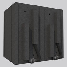 Load image into Gallery viewer, Rear view of the WhisperRoom MDL 6084 S single-wall sound booth featuring two integrated ventilation systems.
