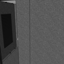 Load 3D model into Gallery viewer, Interactive 3D view of the WhisperRoom MDL 6084 S single-wall sound booth showing the open door, interior acoustic foam panels, and modular wall construction.
