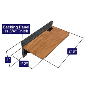 Office Desk with dimensions shown