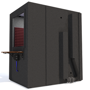 Audiology Basic Package shown with burgundy foam from the rear to display the ventilation set..