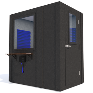 Audiology Basic Package shown with right hinge door closed and blue foam