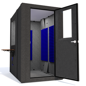 Audiology Basic Package shown from the side with right hinge door open and blue foam.