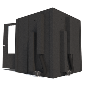 The Audiology Deluxe Package shown with right hinge door from the rear to display ventilation sets.