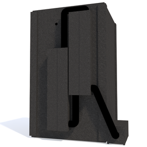 Voice Over Basic Package shown from the rear of the booth to display the ventilation system.