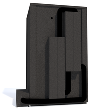Load image into Gallery viewer, Rear view of the WhisperRoom&#39;s Voice Over Deluxe Package - a 4&#39; x 4&#39; double-wall vocal booth, showcasing the Ventilation Silencing System and Exterior Fan Silencer, demonstrating its advanced soundproofing features.
